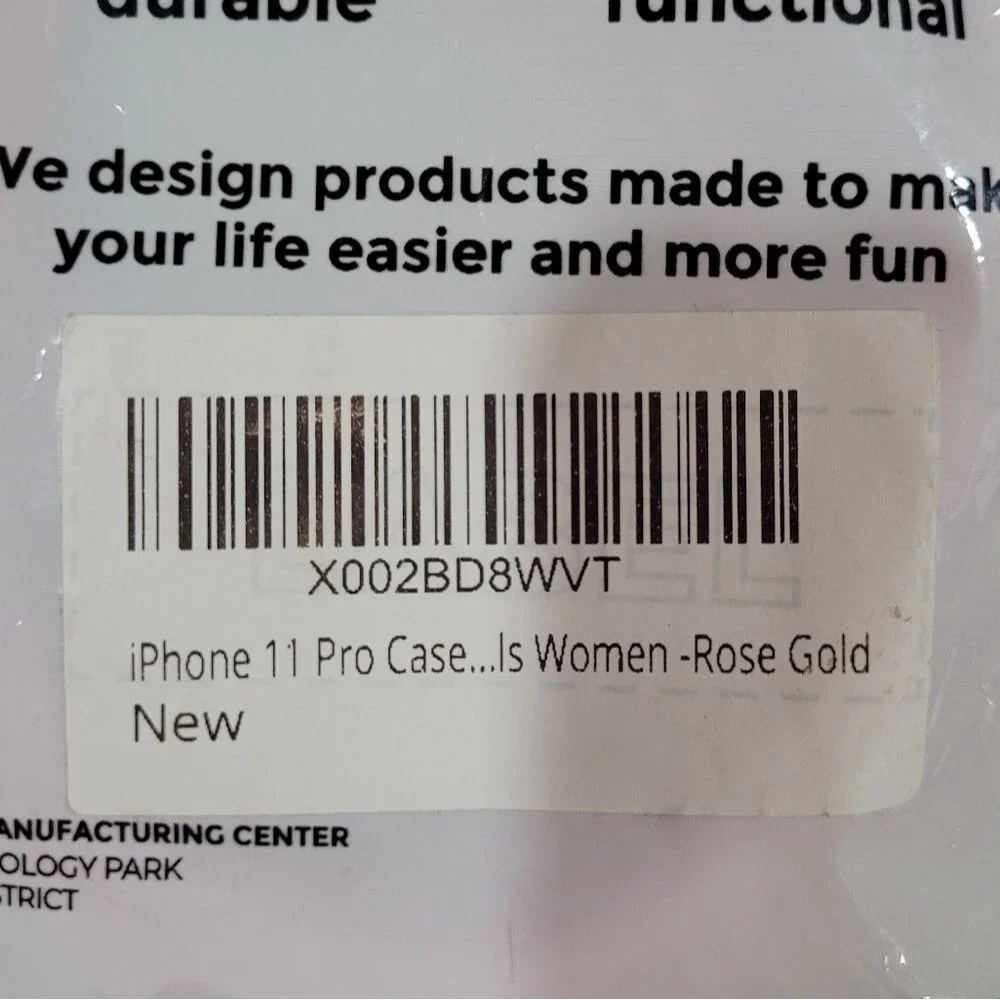 Iphone 11 Pro Glittery Rose Gold Pink Phone Case with Lanyard